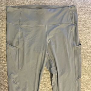 Lululemon Fast and Free High-Rise Tight 25" Grey Pockets Women’s Size 14